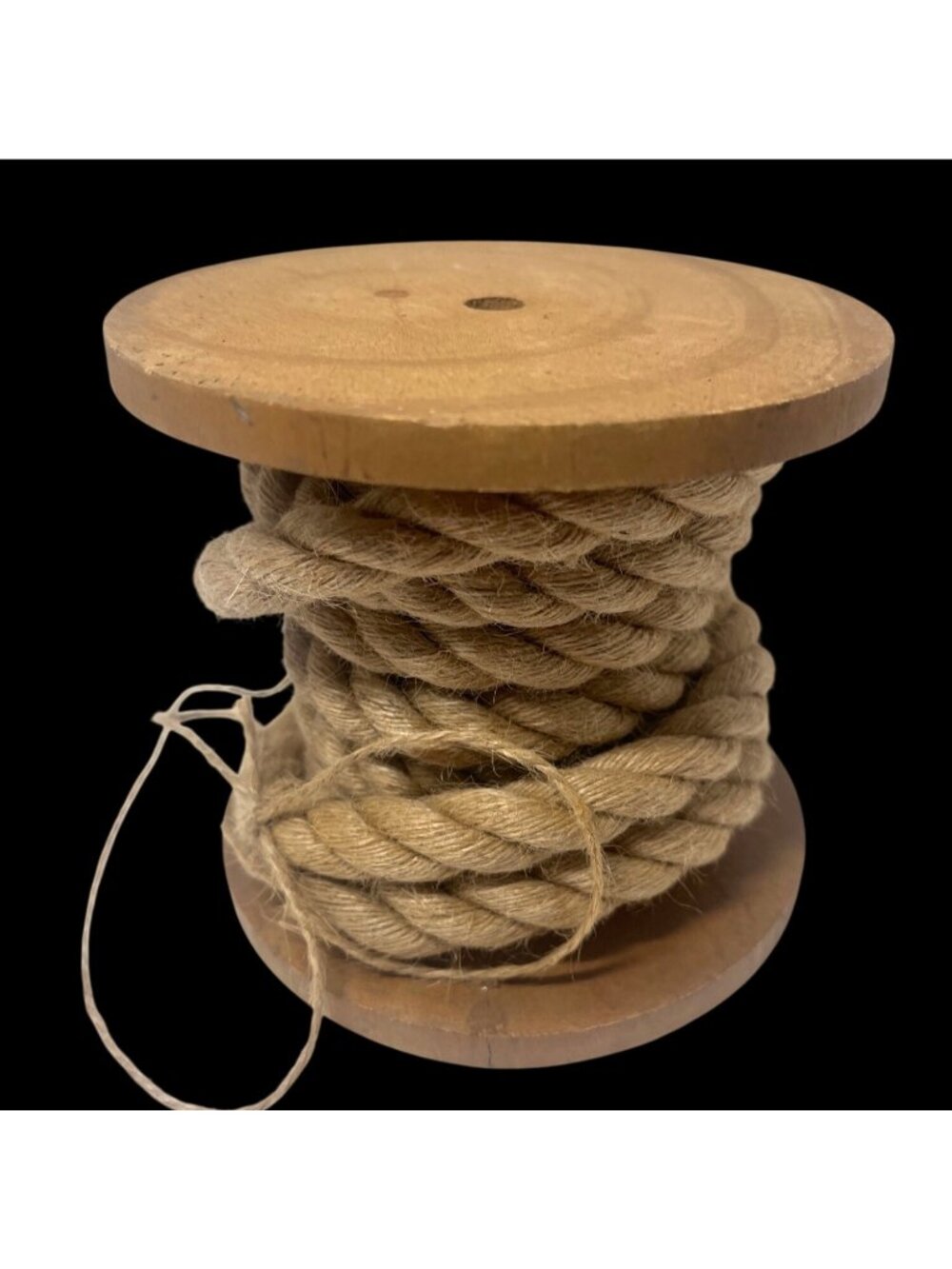 Natural Jute Rope On Wooden Spool 1/2 Inch Thickness Rustic Crafting & Decor Mat